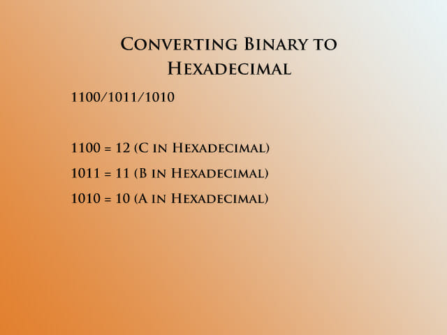 Converting binary to hex 3