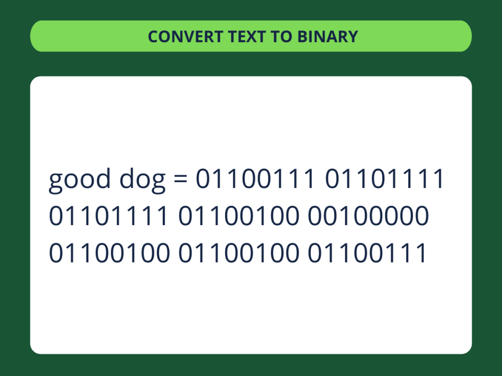 Text to Binary - step 6